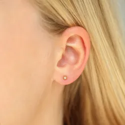 Ohrstecker in vergoldetem Sterlingsilber mit lab grown Diamant 