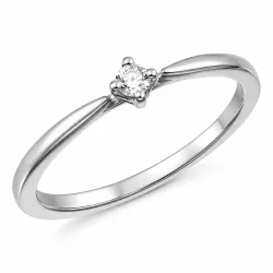 lab grown Diamant Solitärring aus Silber
