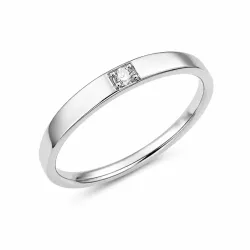 lab grown Diamant Solitärring aus Silber
