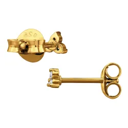 dreieck lab grown Diamant Ohrstecker in vergoldetem Sterlingsilber mit lab grown Diamant 