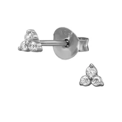dreieck lab grown Diamant Ohrstecker in Silber mit lab grown Diamant 