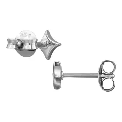 lab grown Diamant Ohrstecker in rhodiniertem Silber mit lab grown Diamant 