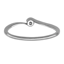 lab grown Diamant Solitärring aus rhodiniertem Silber