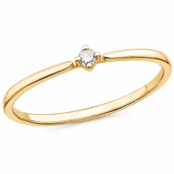 lab grown Diamant Solitärring aus vergoldetem Sterlingsilber