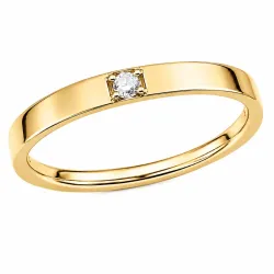 lab grown Diamant Memoirering aus vergoldetem Sterlingsilber