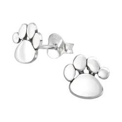 Pfote Ohrringe in oxidiertem Sterlingsilber - Little Ones