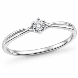 lab grown Diamant Solitärring aus Silber