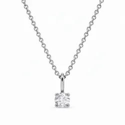 Halskette mit lab grown Diamant Anhänger aus Silber 0,11 ct