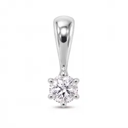 0,11 ct lab grown Diamant Anhänger aus rhodiniertem Silber