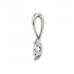 0,11 ct lab grown Diamant Anhänger aus rhodiniertem Silber