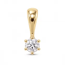 0,11 ct lab grown Diamant Anhänger aus vergoldetem Sterlingsilber