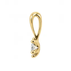 0,11 ct lab grown Diamant Anhänger aus vergoldetem Sterlingsilber