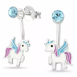 lange Einhorn Ohrringe in Silber - Little Ones