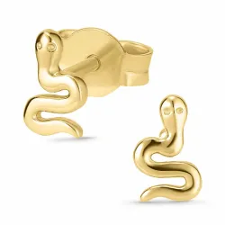 Schlange Ohrstecker in 9 Karat Gold