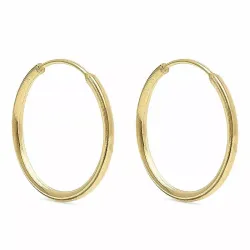 10 mm Kreole in vergoldetem Silber