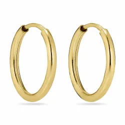 15 mm Kreole in vergoldetem Silber