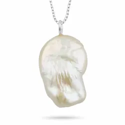 Perle Halskette aus Silber und Anhänger aus Silber