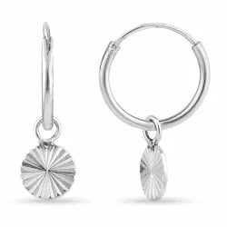 12 mm runder Kreole in Silber