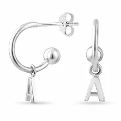 buchstab a Halbkreolen in Silber - My Letter