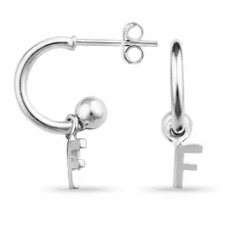 buchstab f Halbkreolen in Silber - My Letter