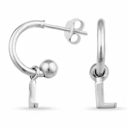 buchstab l Halbkreolen in Silber - My Letter