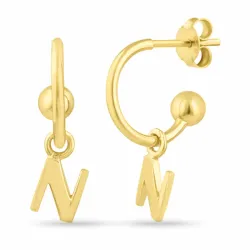 buchstab n Halbkreolen in vergoldetem Silber