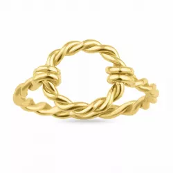 geflochtenes Ring aus vergoldetem Sterlingsilber