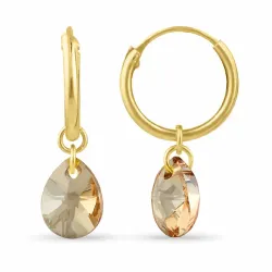 Tropfen Kreolenohrringe in vergoldetem Silber