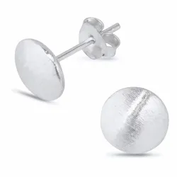 runder Ohrstecker in Silber