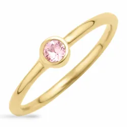 Bergkristall Ring aus vergoldetem Sterlingsilber