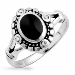 Onyx Ring aus Silber
