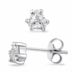 Zirkon Solitärohrstecker in Silber