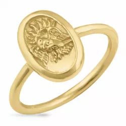 ovaler Ring aus vergoldetem Sterlingsilber