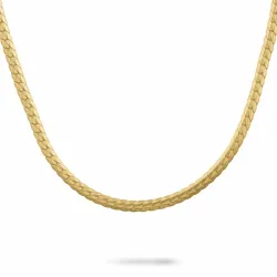 Victoriakette aus vergoldetem Sterlingsilber 42 cm plus 5 cm x 1,4 mm