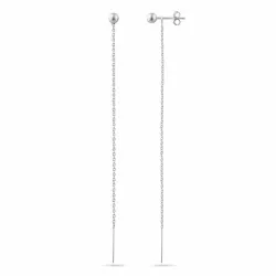 lange ketten ohrringe in Silber