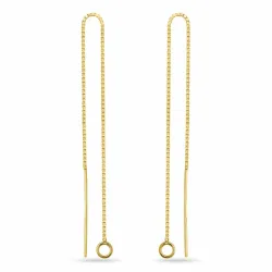 lange ketten ohrringe in vergoldetem Silber