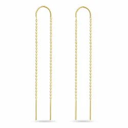 lange ketten ohrringe in vergoldetem Silber