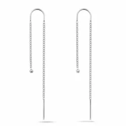 lange ketten ohrringe in Silber