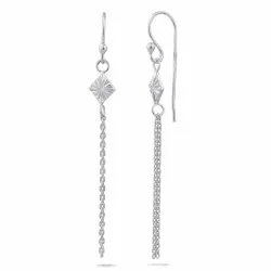 lange ketten ohrringe in Silber