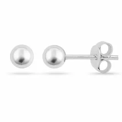 4 mm Kugel Ohrstecker in Silber