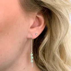 Amazonit ketten ohrringe in Silber - Loom Stones
