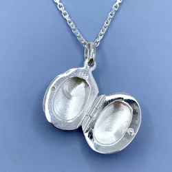 12,5 x 19 mm ovaler Medaillon aus Silber