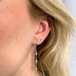 Amazonit ketten ohrringe in Silber - Loom Stones