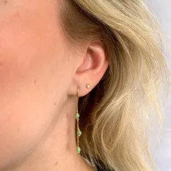 Amazonit ketten ohrringe in vergoldetem Silber - Loom Stones