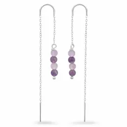 lavendelfarbenem Amethyst ketten ohrringe in Silber
