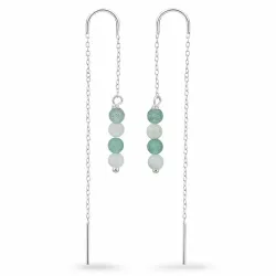Amazonit ketten ohrringe in Silber - Loom Stones