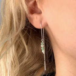 Amazonit ketten ohrringe in Silber - Loom Stones