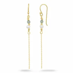 Perle ketten ohrringe in vergoldetem Silber - Loom Stones