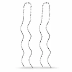 lange ketten ohrringe in Silber