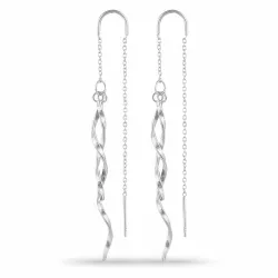 lange ketten ohrringe in Silber